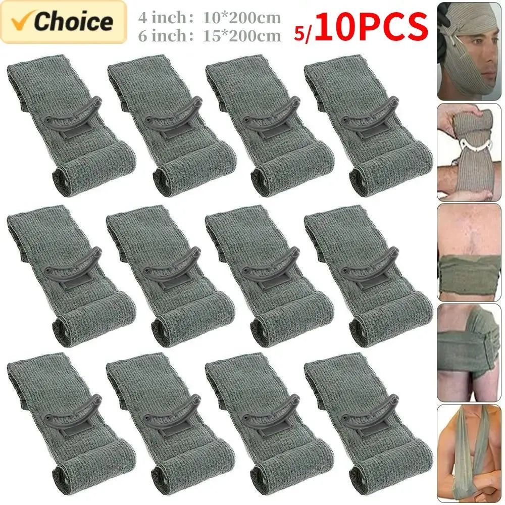 5/10PCS  Bandage First Aid Trauma Hemostatic Bandage Kit