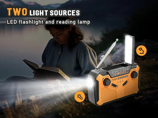 Solar Power Radio Hand Crank Charging