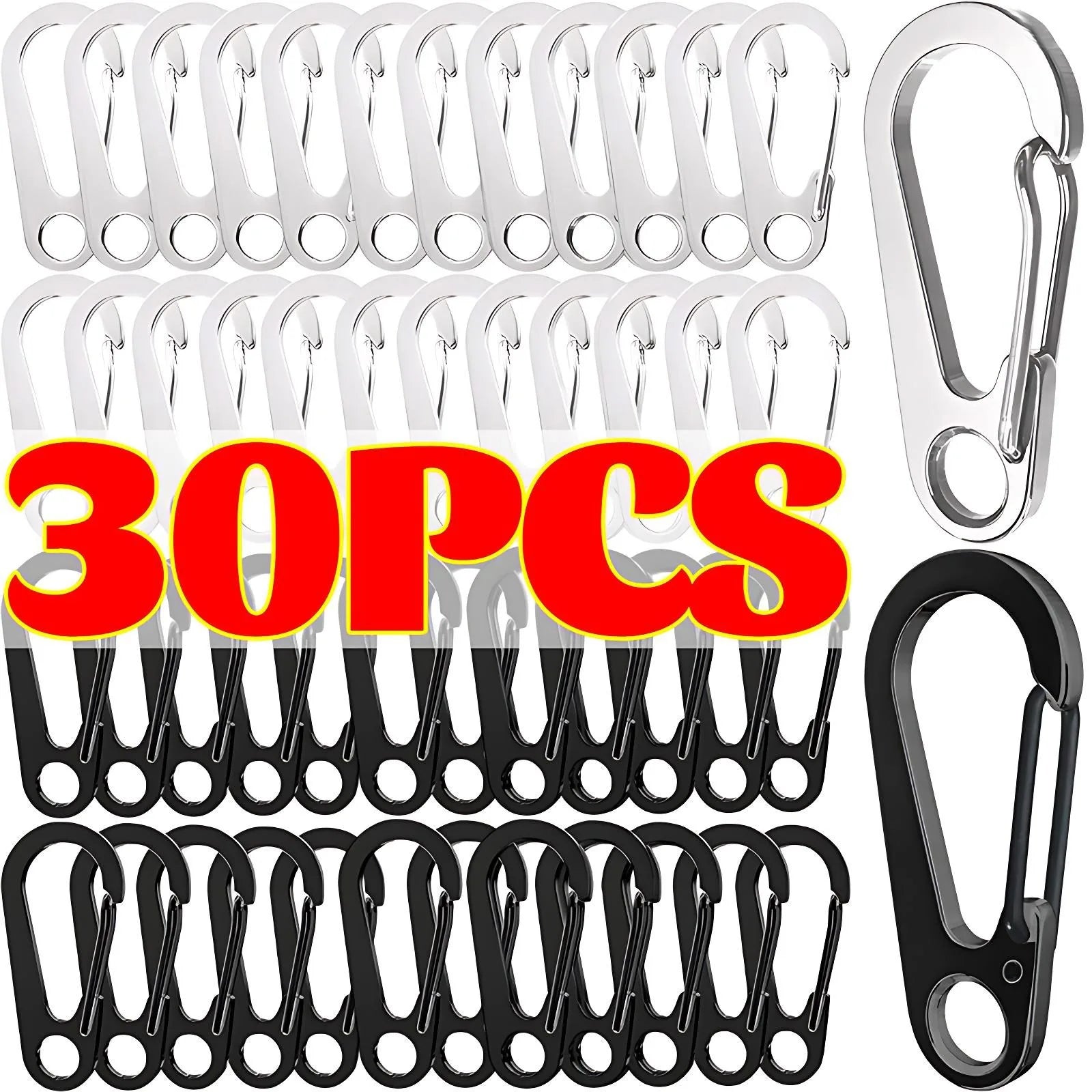 Multifunctional Zinc Alloy Carabiner Keychain Clip Hook