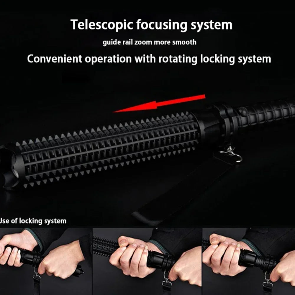 Baseball Bat LED Flashlight  Super Bright Self Defense Mace