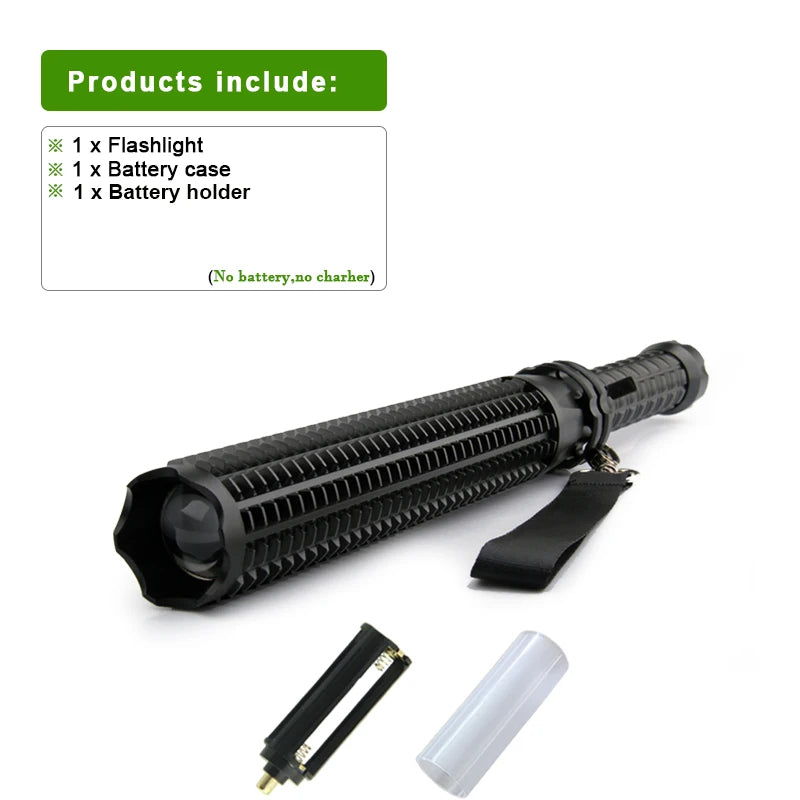 Baseball Bat LED Flashlight AluminumAlloy