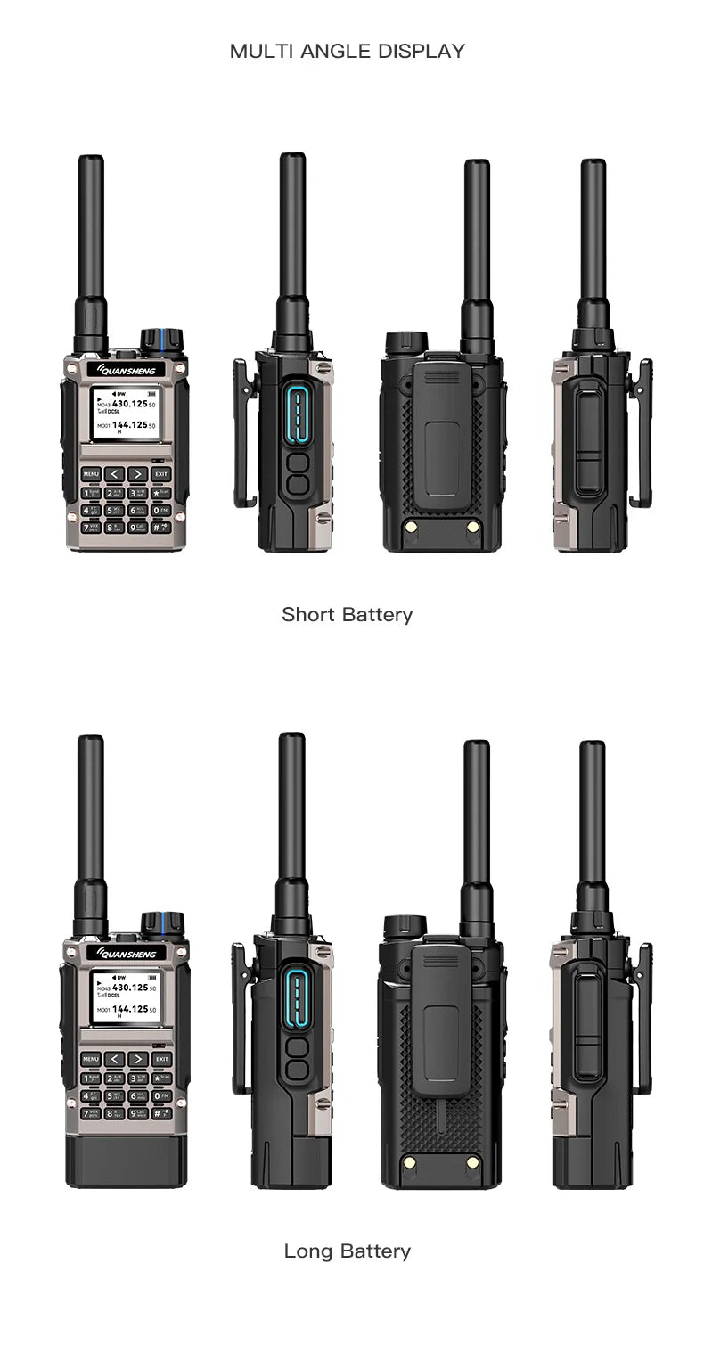 UV-K1(8) Air Band Walkie Talkie 50-600MHz Full Band Receive UHF VHF Ham Radio Wireless