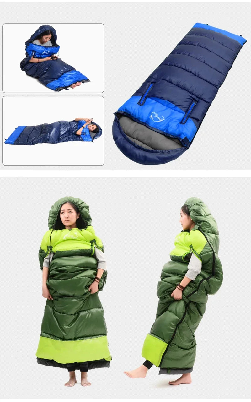Camping Sleeping Bag Ultralight Waterproof 4 Season Warm Envelope Backpacking Sleeping Bag for Adults Outdoor Traveling Hiking