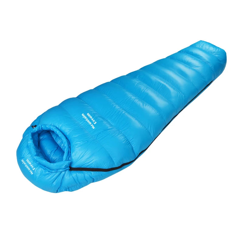 Adult Winter down Sleeping Bag Mummy Style Warm White Goose down for Comfortable Temperature Scale -10℃~-20℃ Nylon Fabric