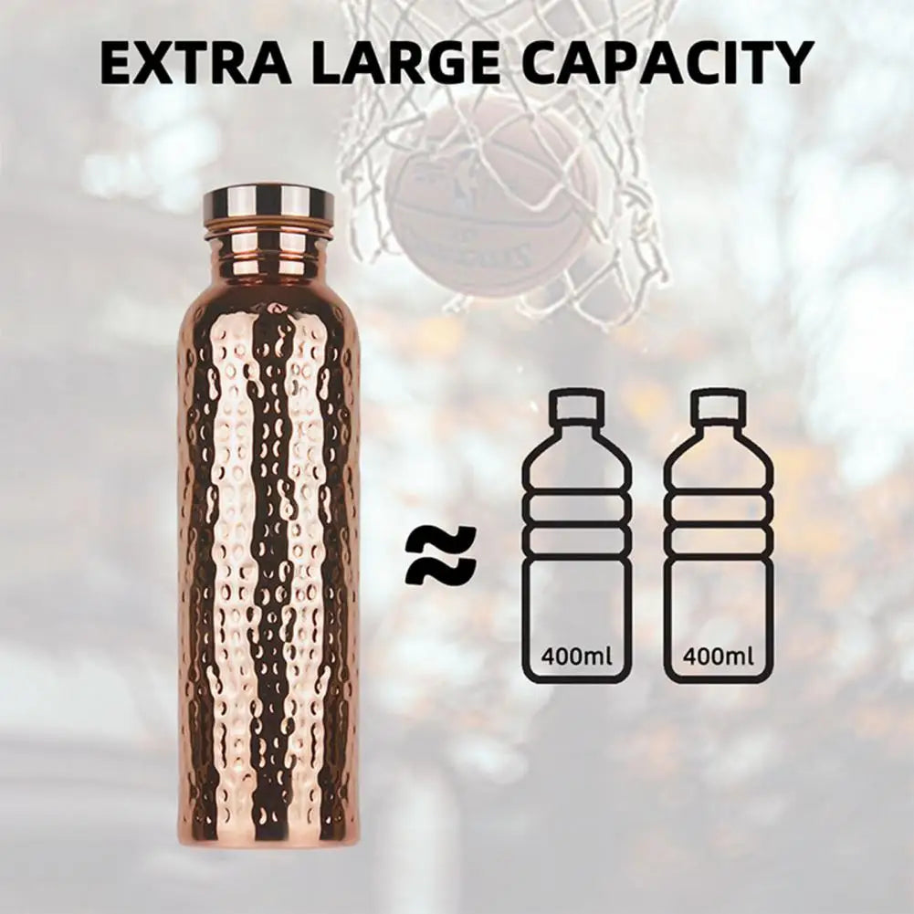800ML Copper Drinking Bottle Hammer Pattern