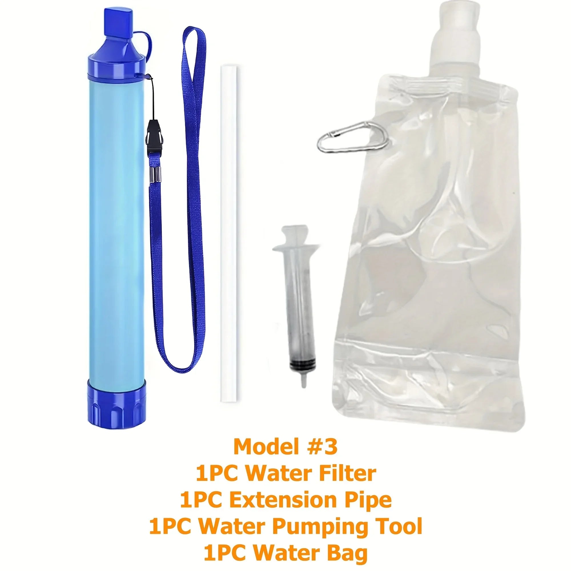 Portable Water Purifier Survival Straw - Clean Drinking Water Anywhere