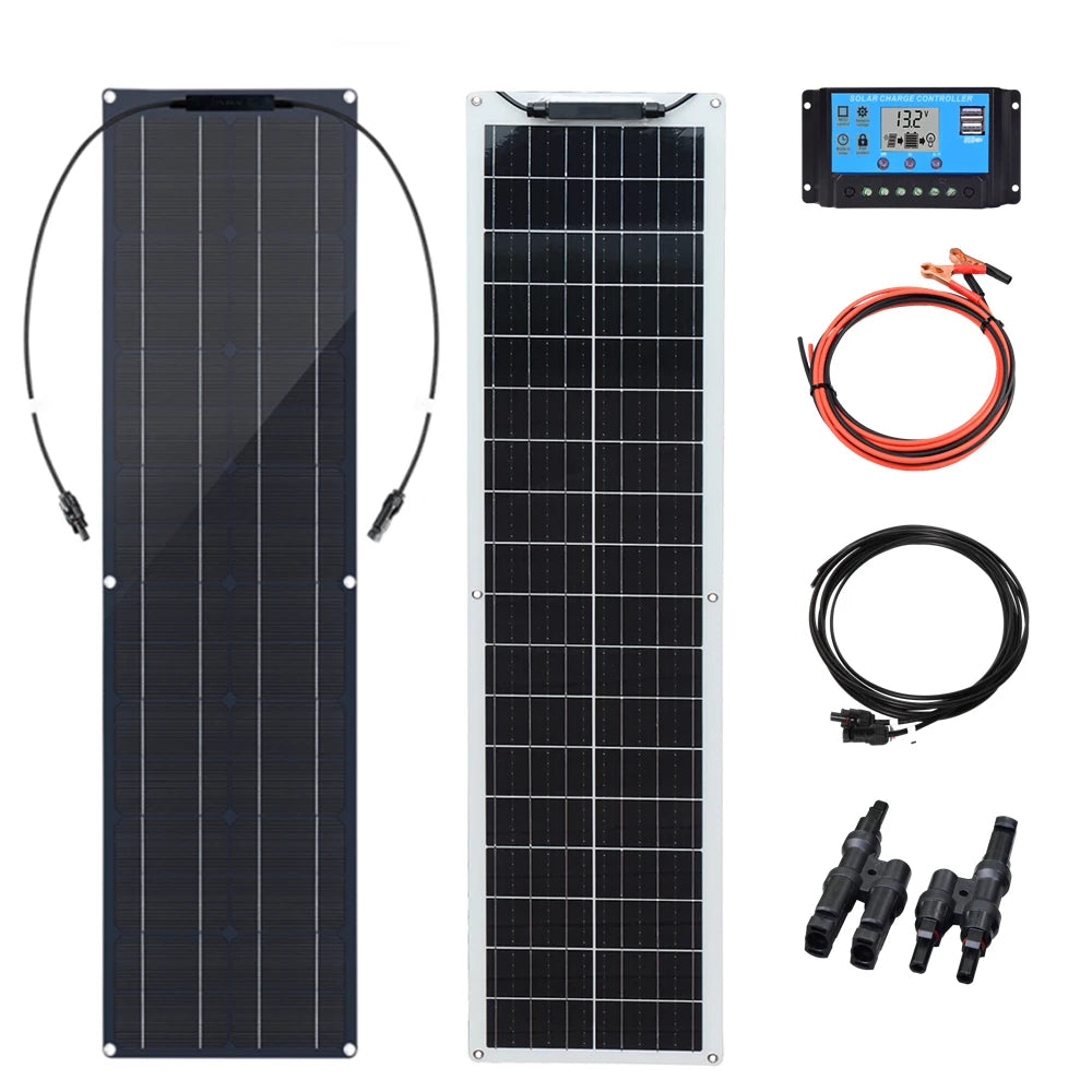WUZECK Flexible Solar Panel kit 50 Watt  PV Module 100 Watt 12V 24V