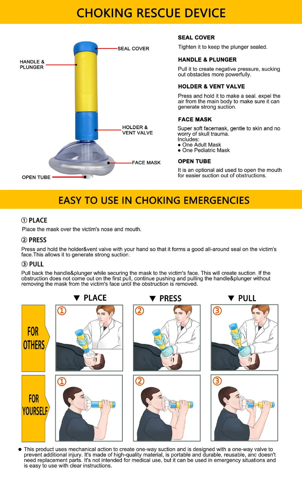 Anti Choking Device Children and Adults