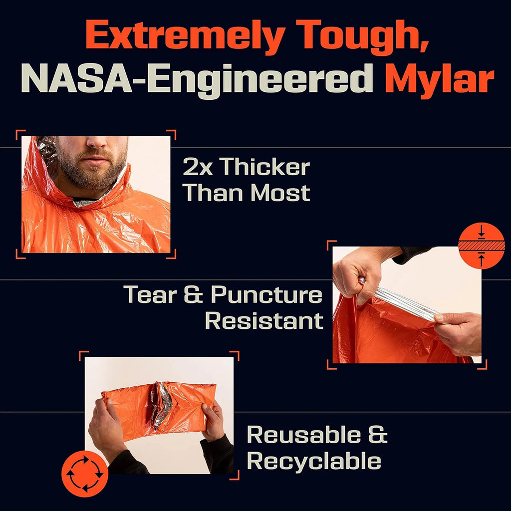 Emergency Rain Poncho Thermal Blanket Poncho