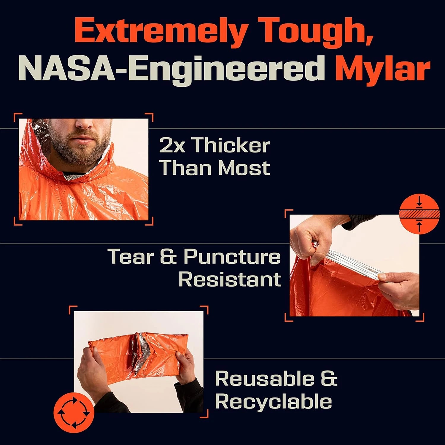 Emergency Rain Poncho Thermal Blanket Poncho