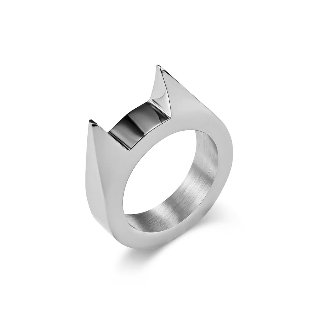 Creativity Fashion 316L Stainless Steel Cat Ears Ring for Men & Women