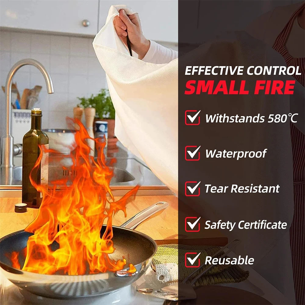 Fire Blanket Flame Retardant Set of 2