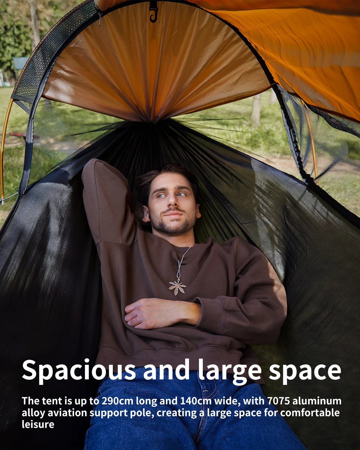 Outdoor Large Hammock with Mosquito Net 2 Person