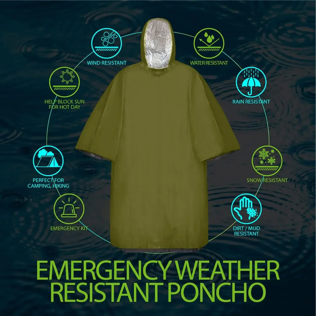 Emergency Weather Resistant Raincoat - Waterproof