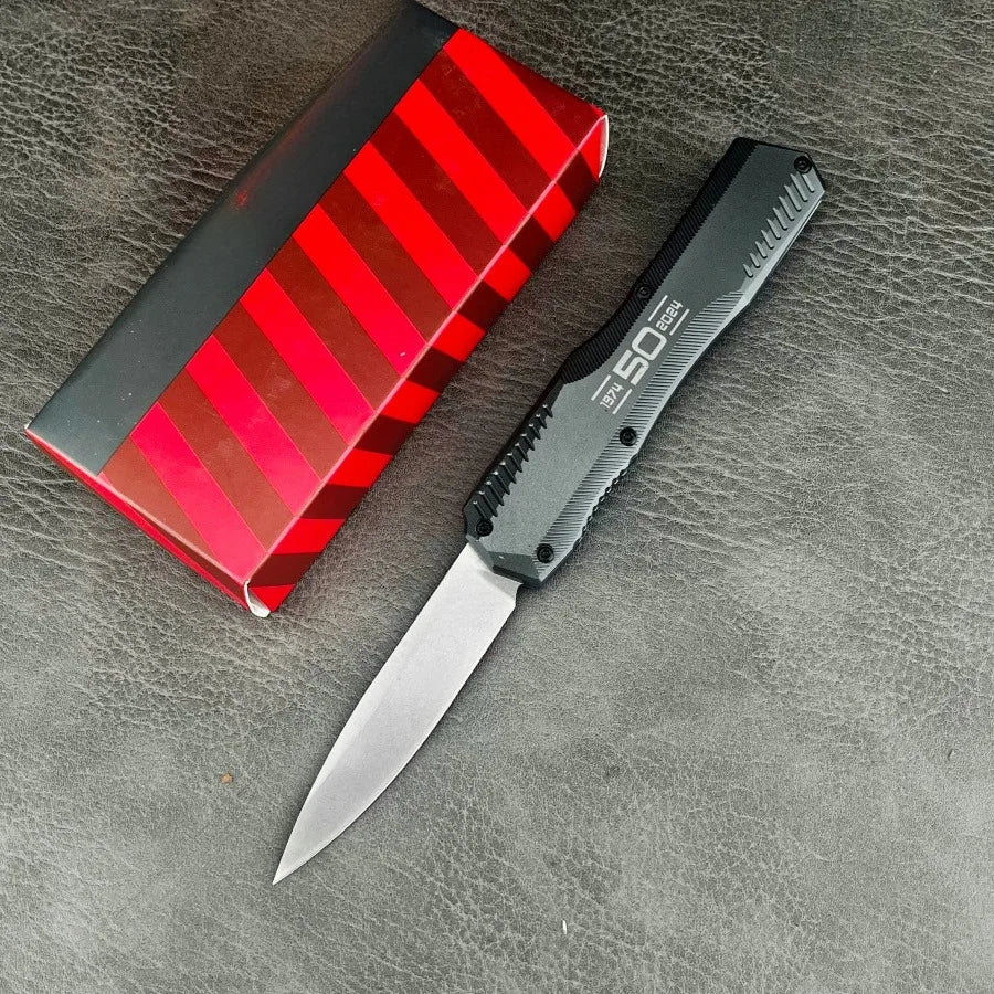 Tactical Knife D2 Steel Blade T6 Aluminum for outdoor camping