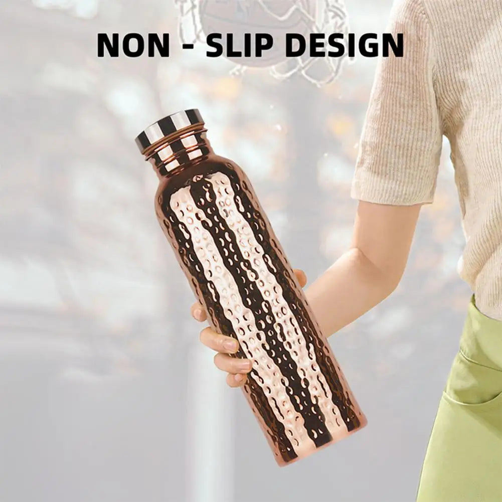 800ML Copper Drinking Bottle Hammer Pattern