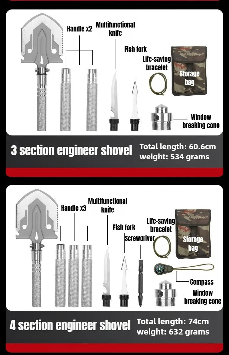 Multifunctional Shovel Folding Military Shovel Self-defense\