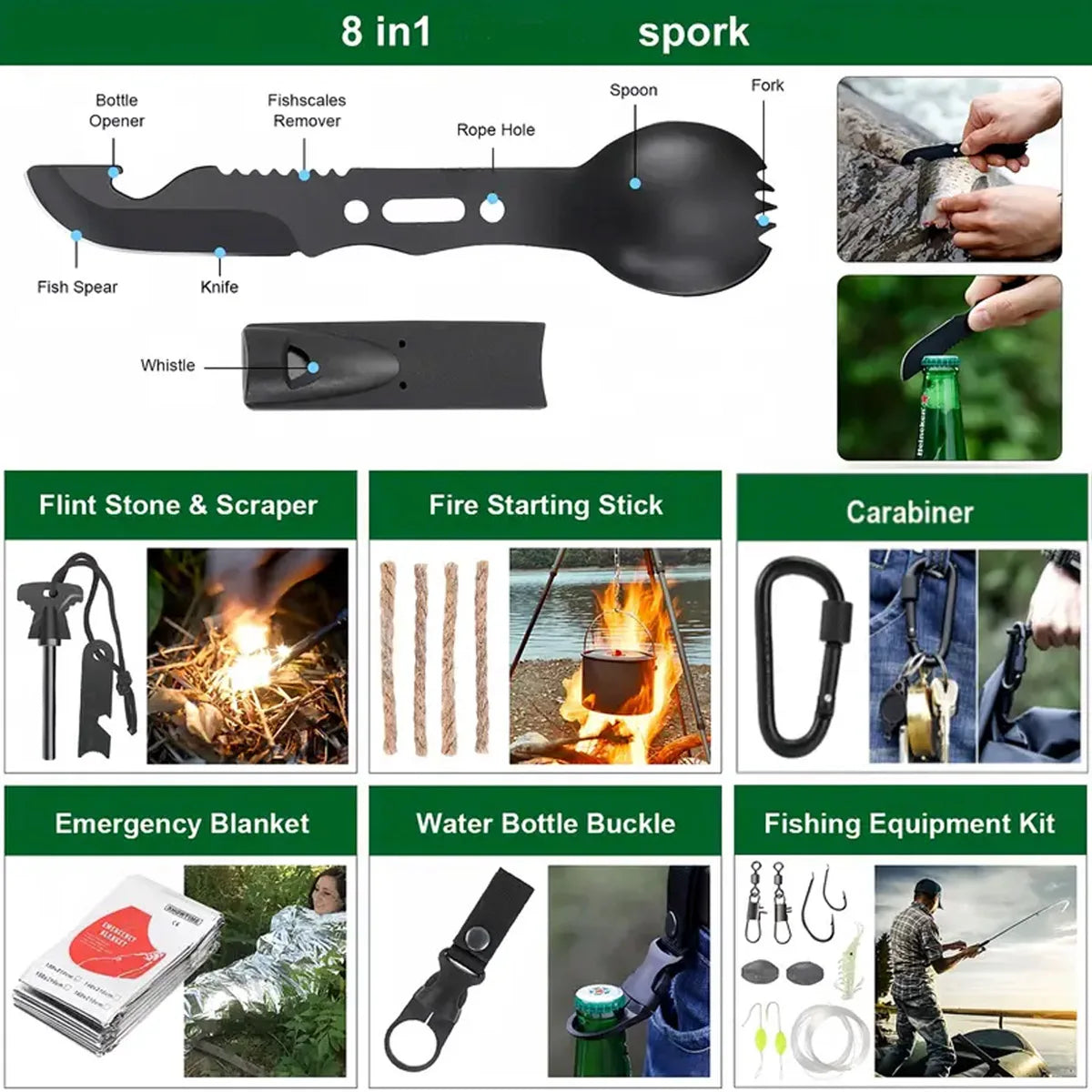 Survival Tool Set Self-Defense Kit