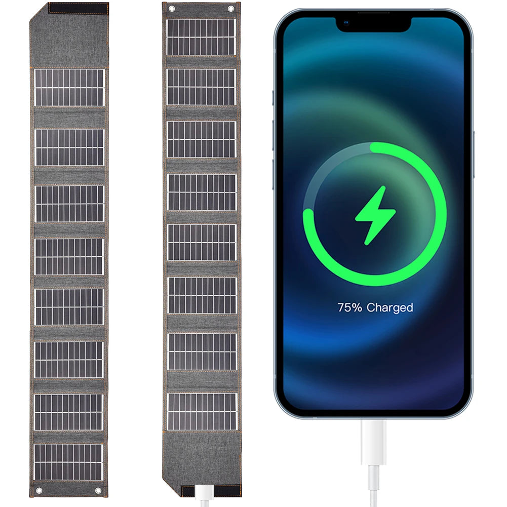 USB Portable Battery Charger With Solar Panels Survival Charge