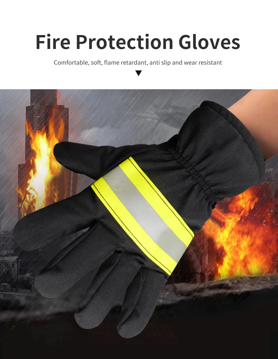 Karocola Flame Retardant Fire Gloves for Forest Fire Extinguishing - Durable Protection for Emergency Response