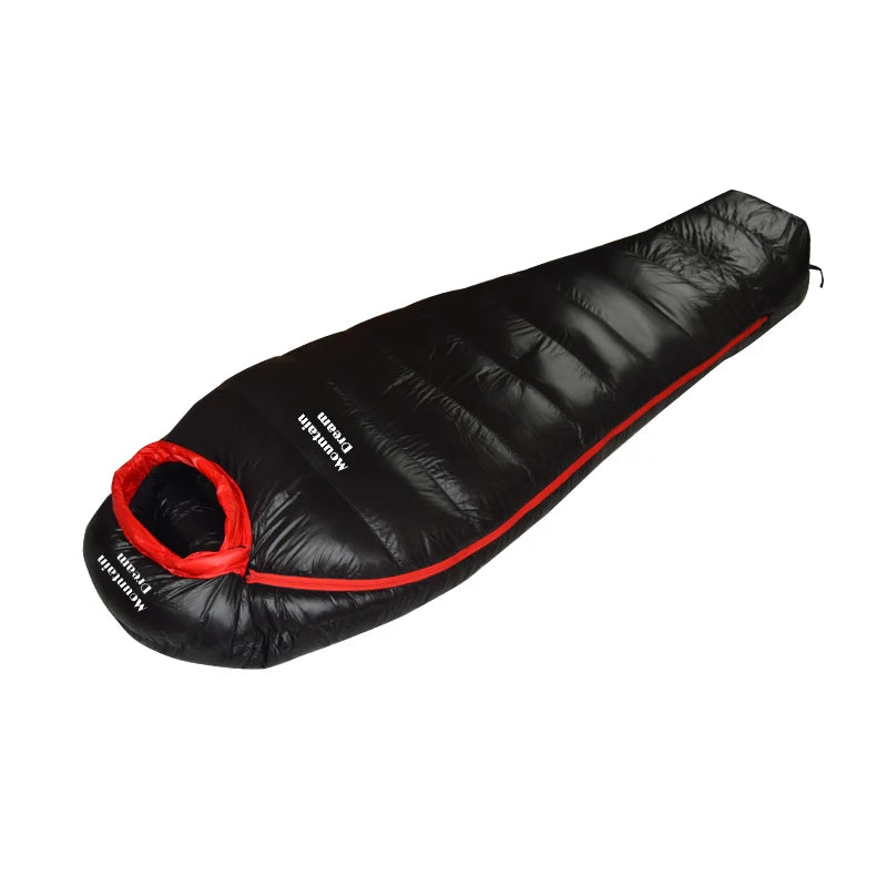 Adult Winter down Sleeping Bag Mummy Style Warm White Goose down for Comfortable Temperature Scale -10℃~-20℃ Nylon Fabric