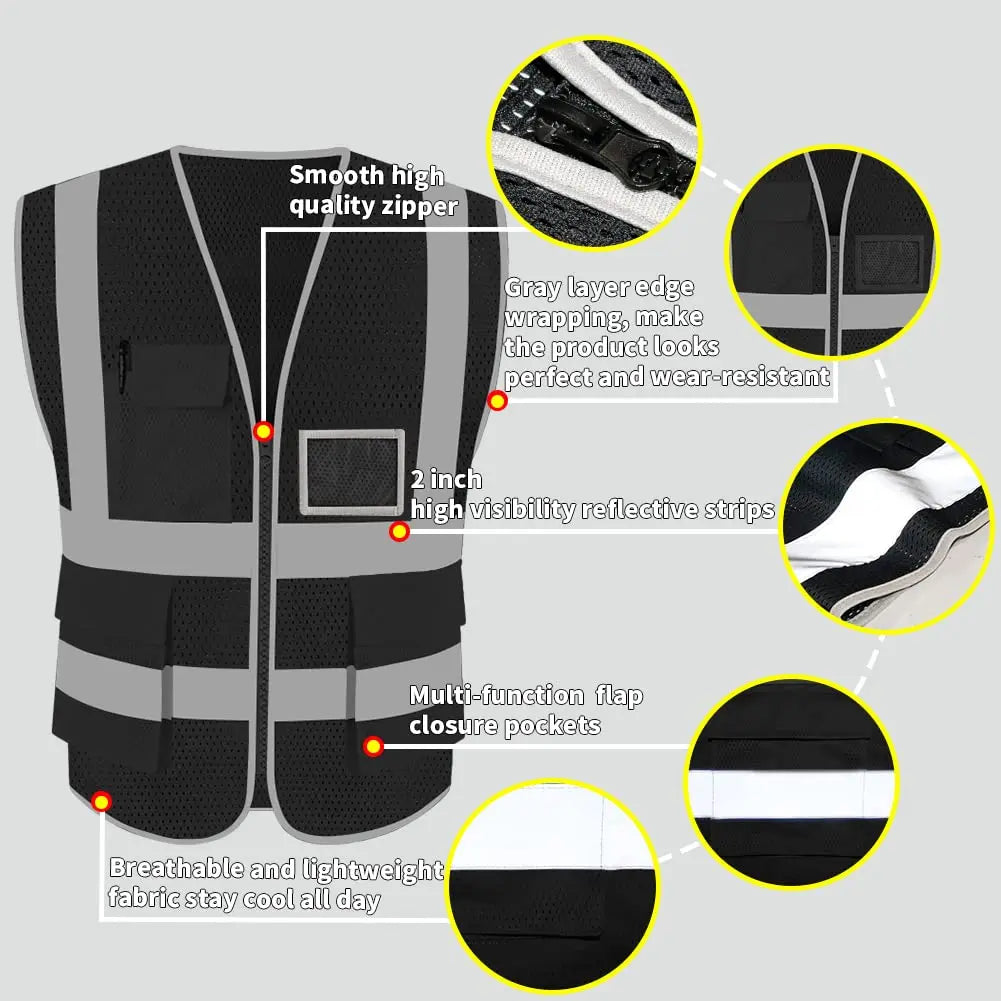 Reflective Safety Vest High Visibility blank  XXXL