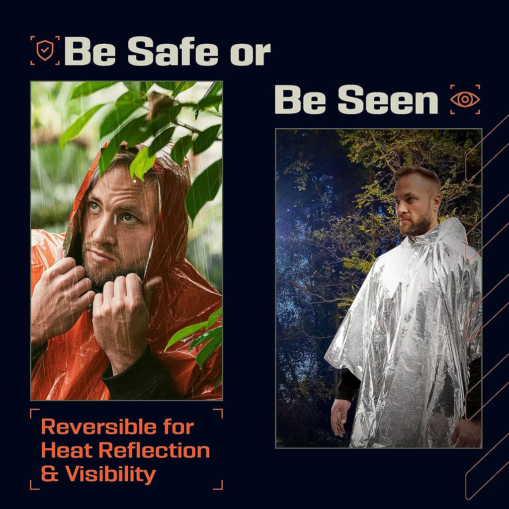 Emergency Rain Poncho Thermal Blanket Poncho
