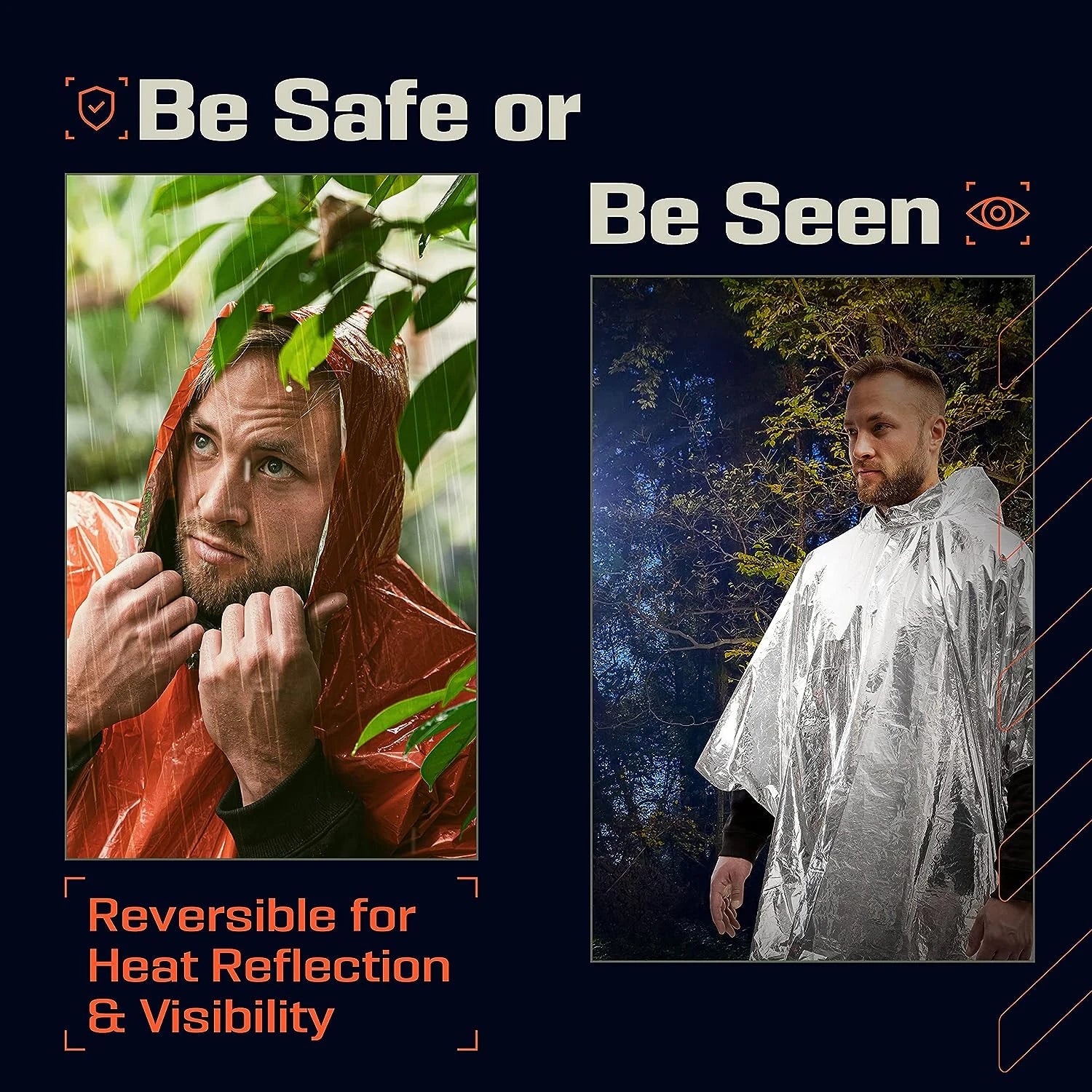 Emergency Rain Poncho Thermal Blanket Poncho