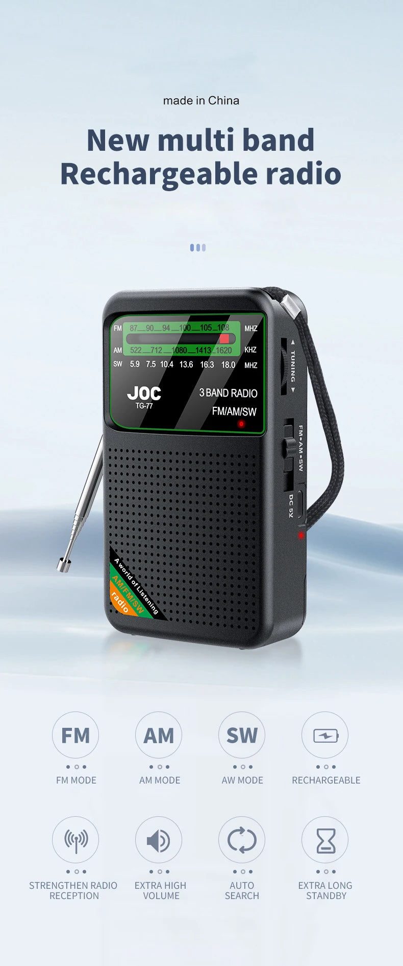 FM AM SW Radio Pocket All Band Radio