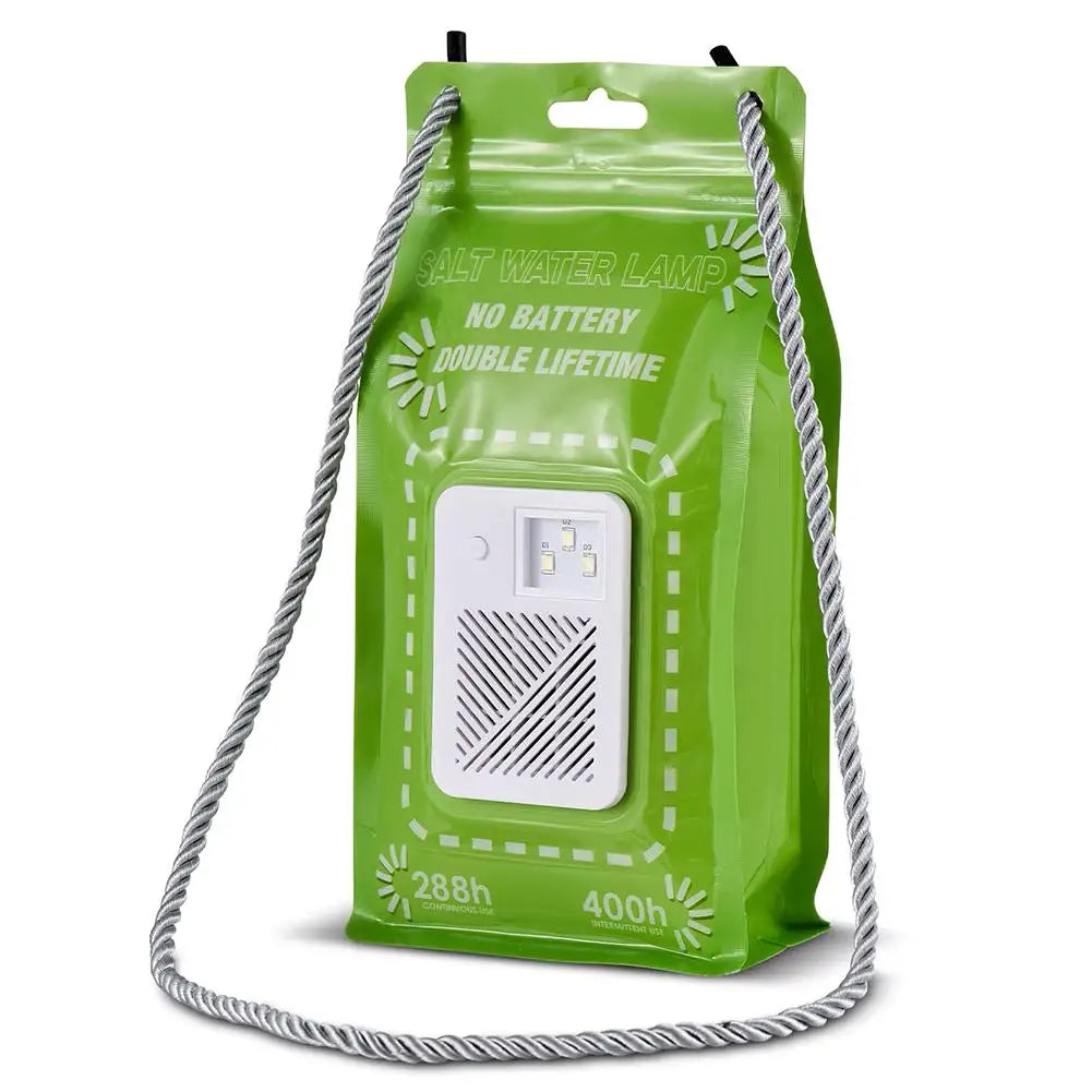 1/2pcs Salt Water Lamp No Batteries 2 Light Modes 400 Hours Water Lamp Light Bag Camping Essentials 3 LED 50 Lumen Reusable