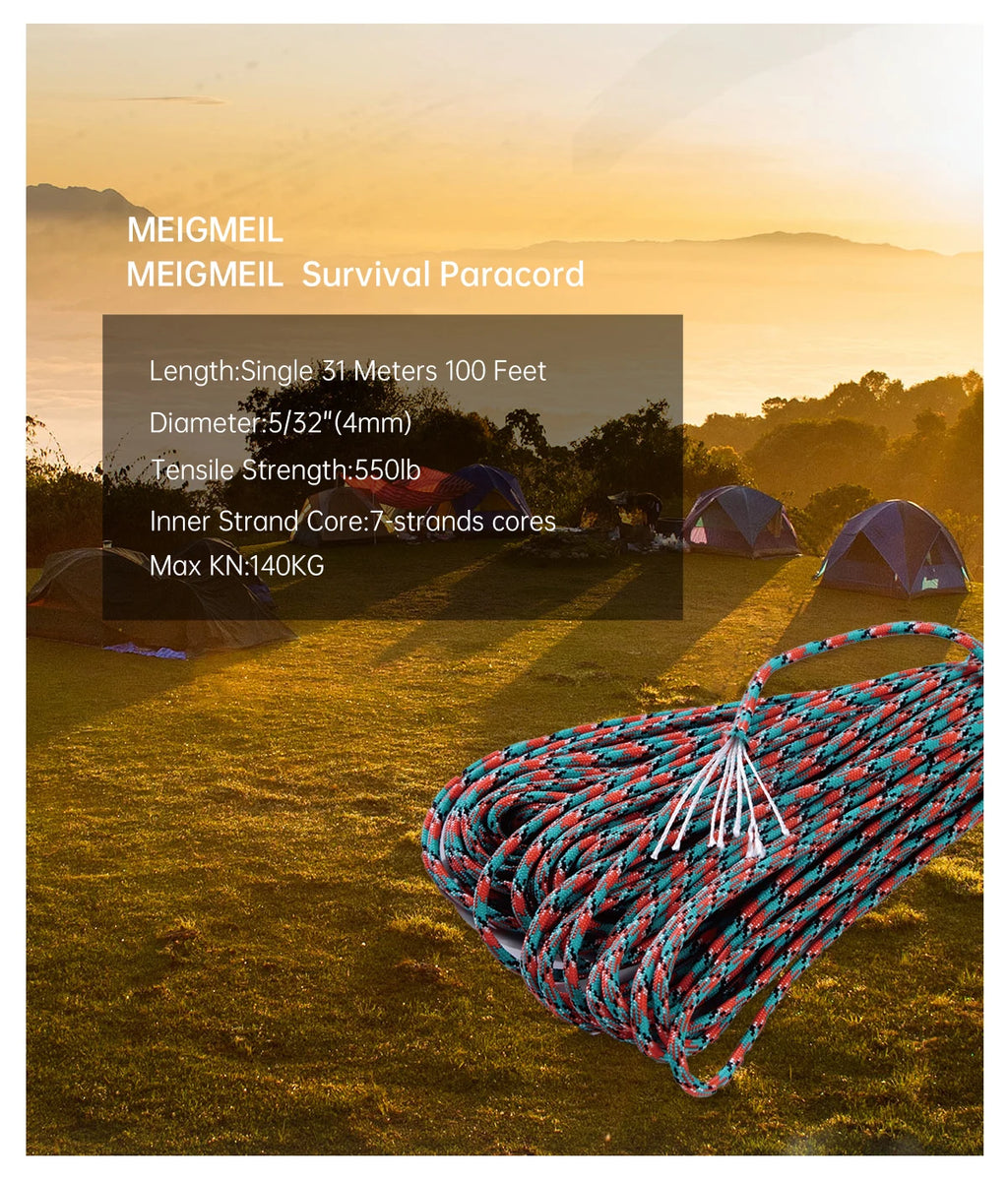 1pcs 550 Paracord Parachute Cord