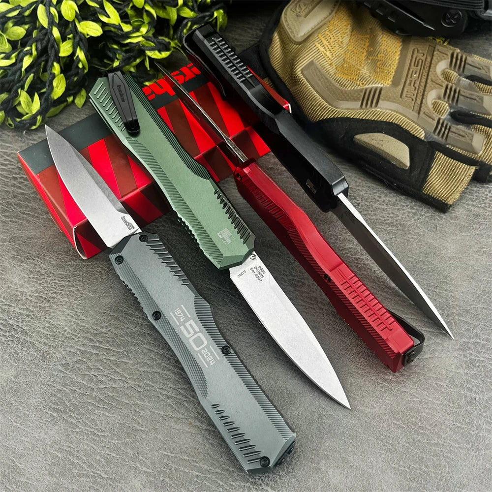 Tactical Knife D2 Steel Blade T6 Aluminum for outdoor camping
