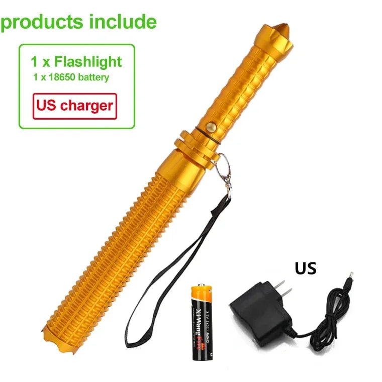 Baseball Bat LED Flashlight  Super Bright Self Defense Mace