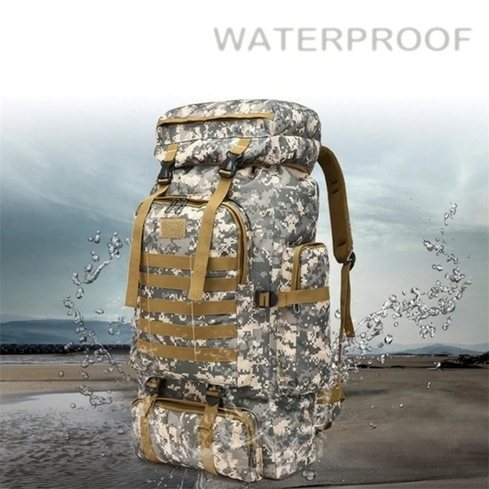 80L/100L  Mountaineering Bag Climb Bag Tactical Large Backpack Outdoors