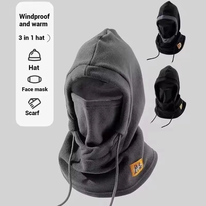 Winter Warm Hat with Mask and Neck Warmer 3-in-1 Windproof