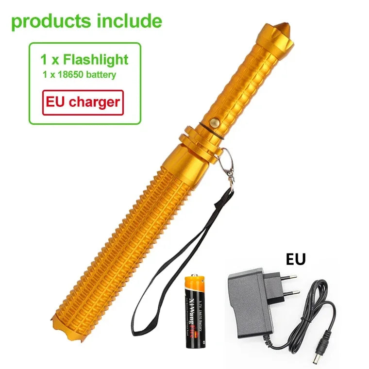 Baseball Bat LED Flashlight  Super Bright Self Defense Mace