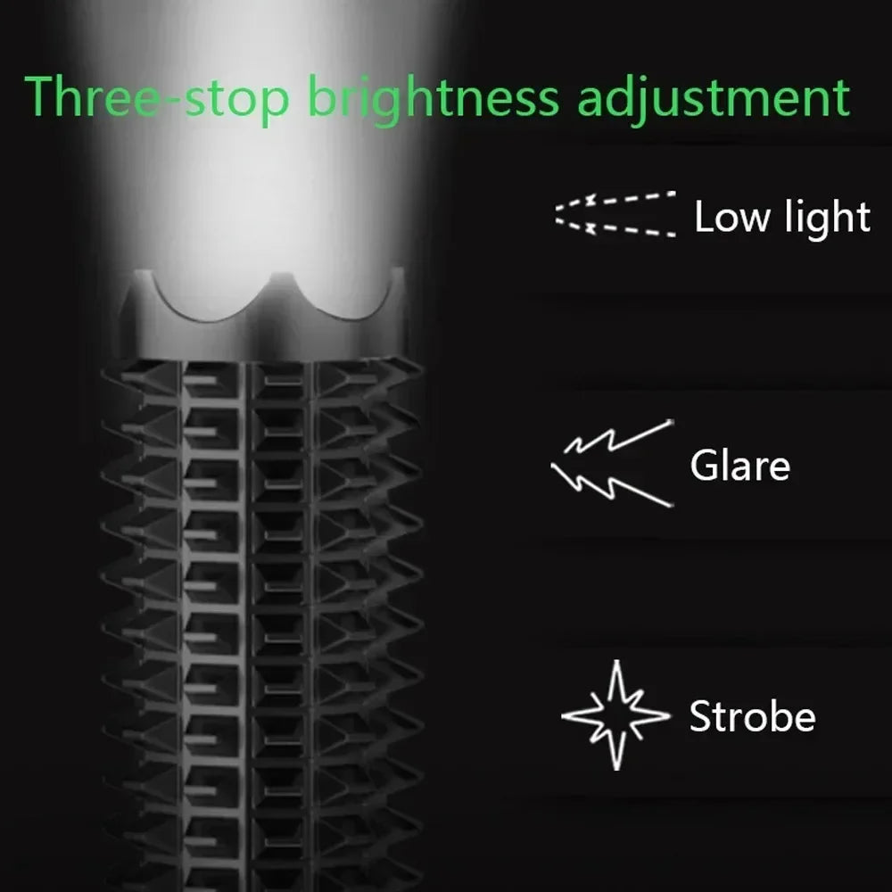 Baseball Bat LED Flashlight  Super Bright Self Defense Mace