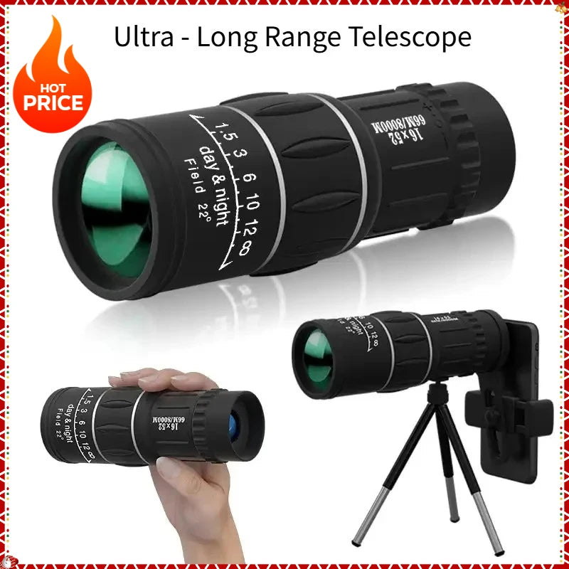 16x52 Long Range Monocular Telescope High -