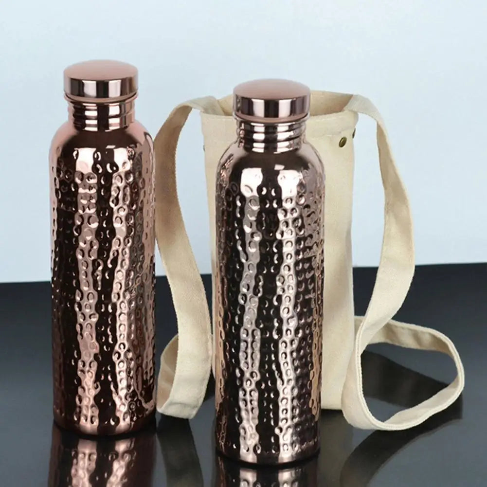 800ML Copper Drinking Bottle Hammer Pattern