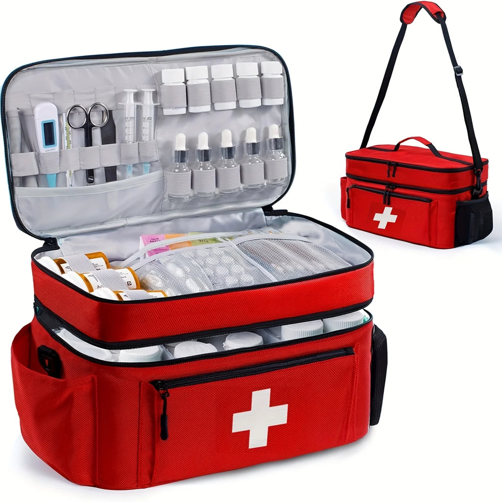 Large capacity travel medicine storage bag,