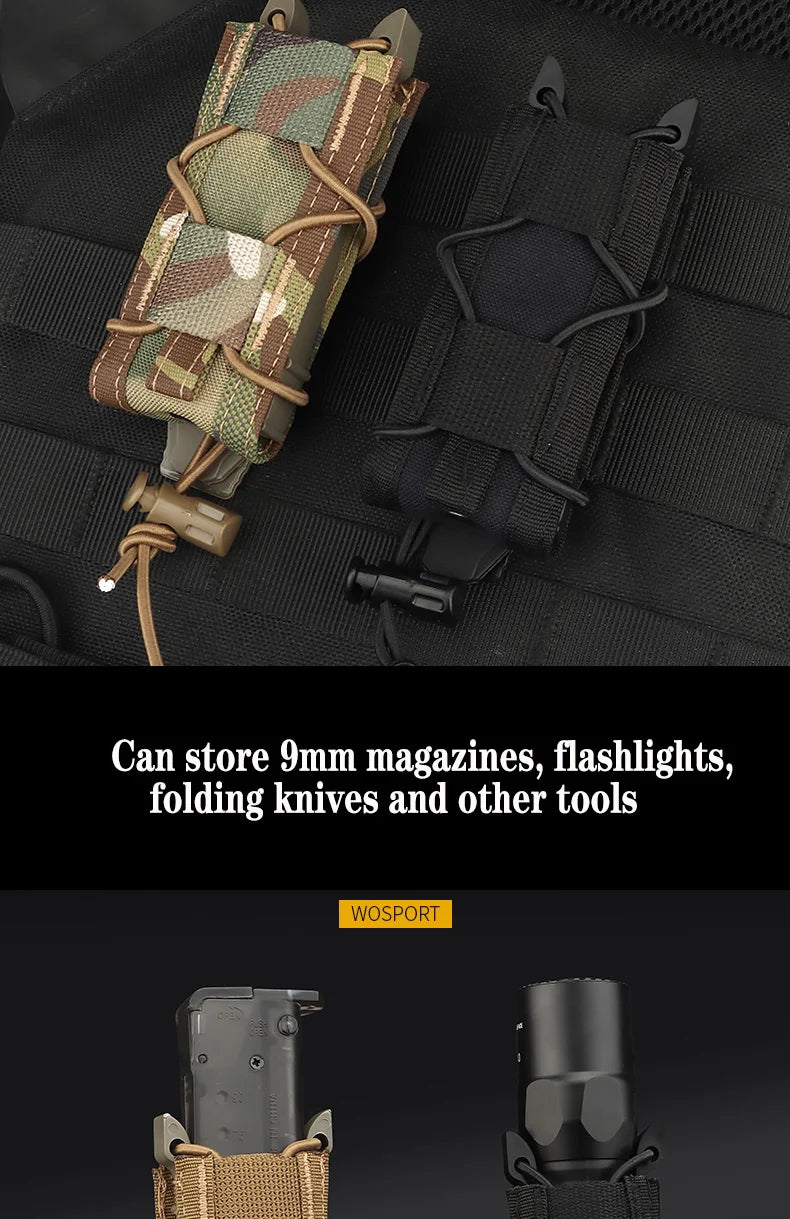 Tactical Molle 9mm Magazine Pouch Pistol Mag Holder