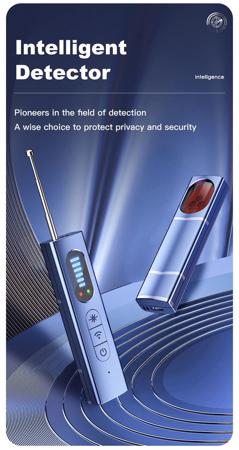 Anti-Spy Car GPS Tracker Hidden Camera Detector RF Wireless Signal Scanner Bug Detection Gadget for Security Protection