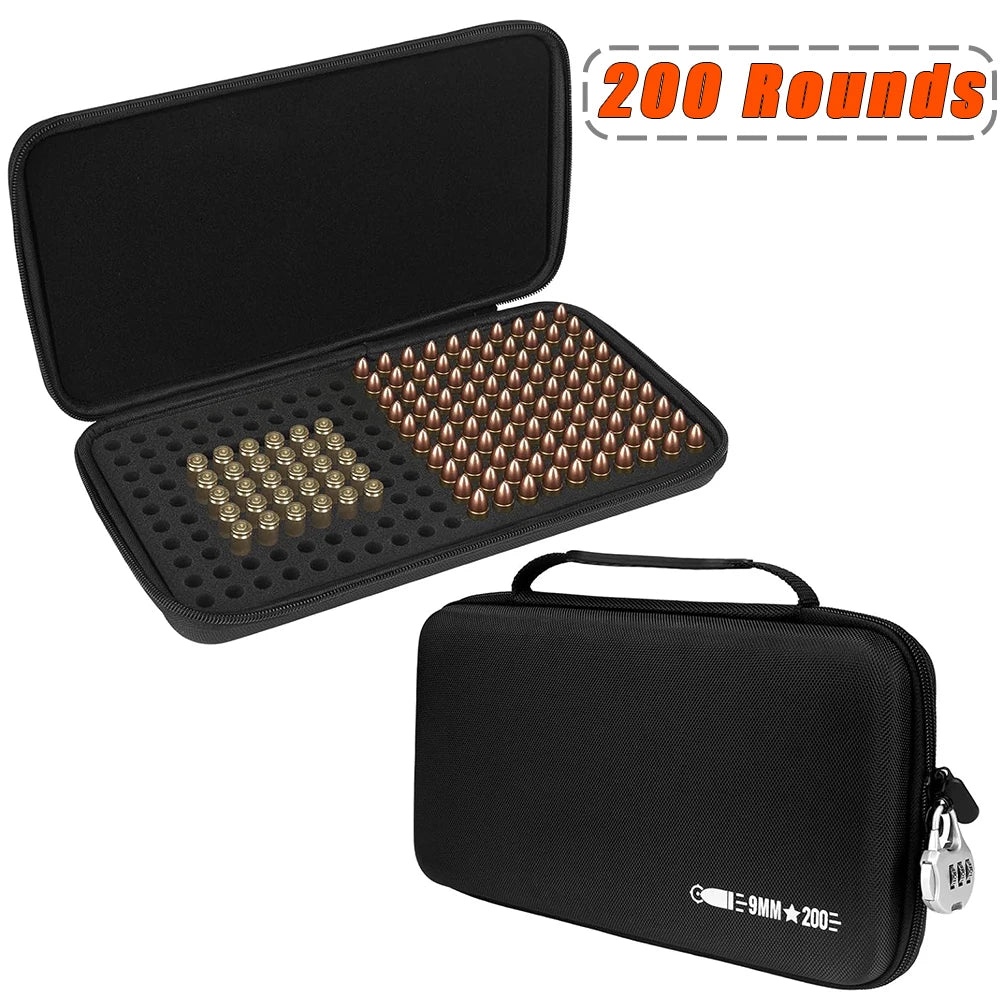 200 Rounds 9mm Ammo Storage Case