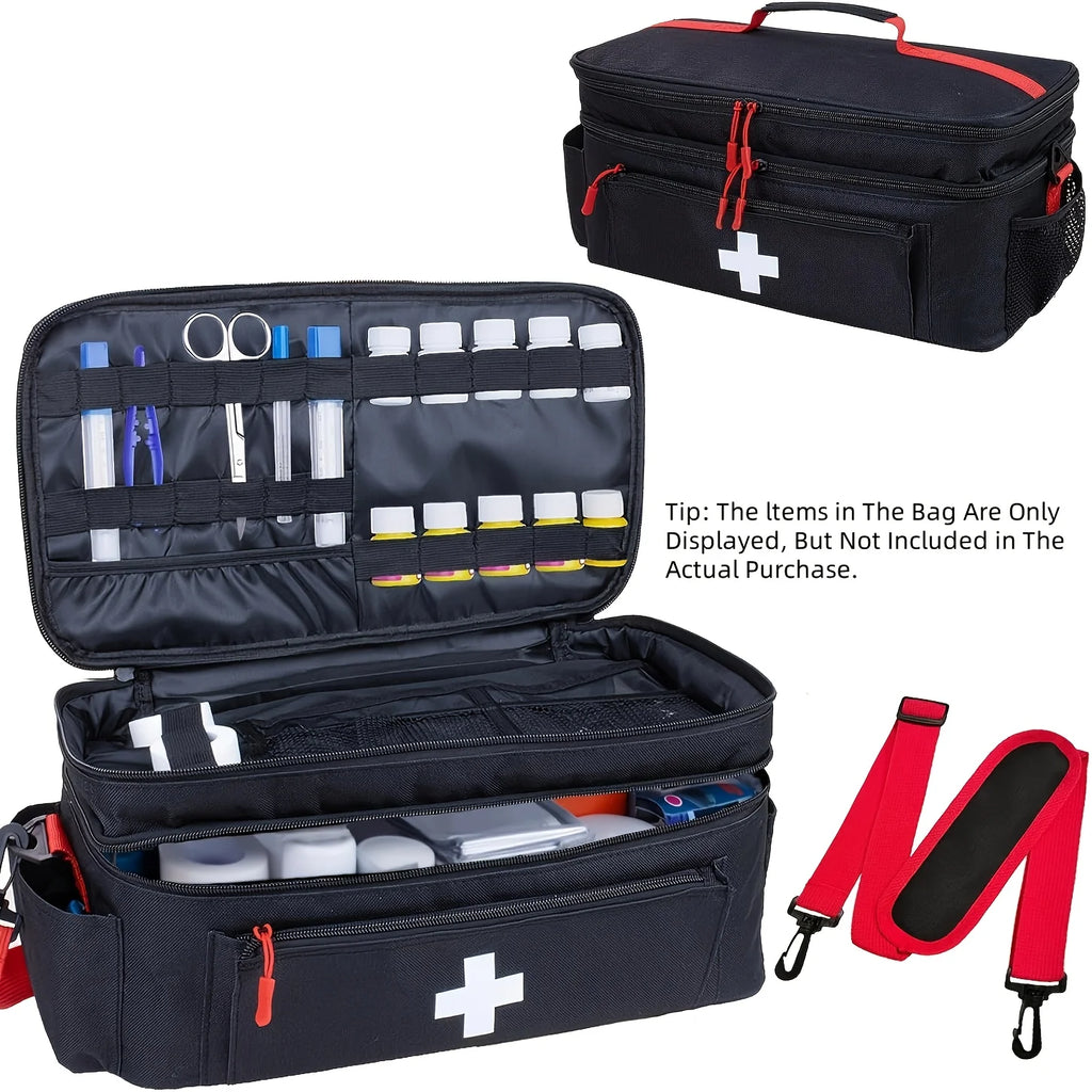 Large capacity travel medicine storage bag,