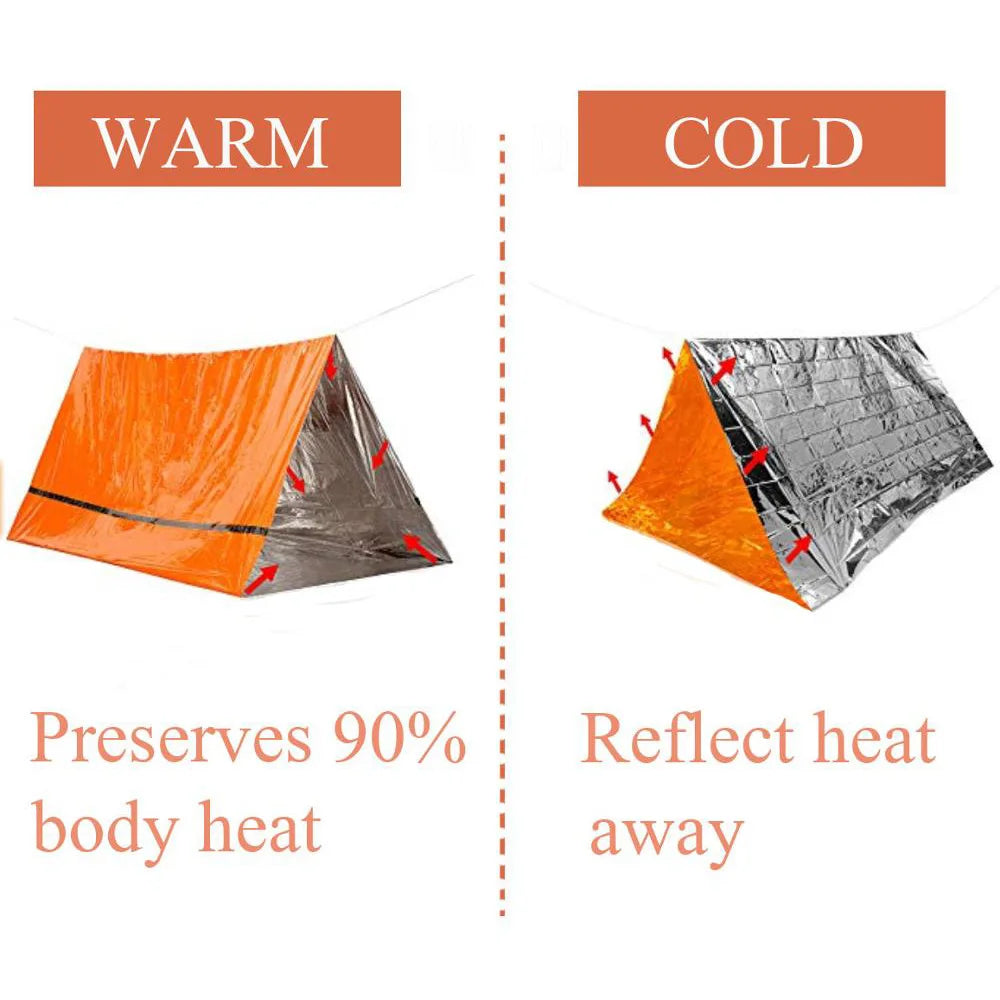 2 Person Emergency Tent Kit Waterproof  Survival Shelter