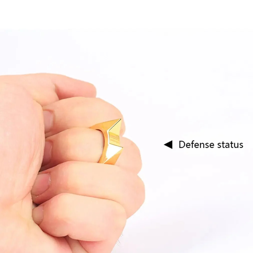 Rings Broken Window Cat's Ear Safety Survival Metal Defense Ring