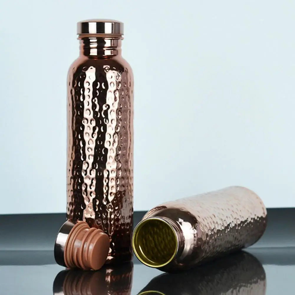 800ML Copper Drinking Bottle Hammer Pattern