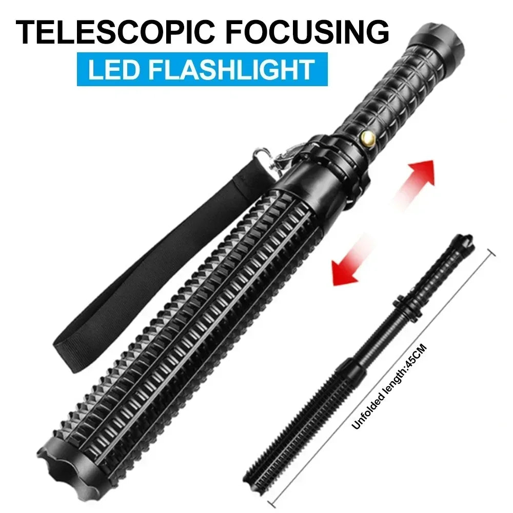 Baseball Bat LED Flashlight  Super Bright Self Defense Mace
