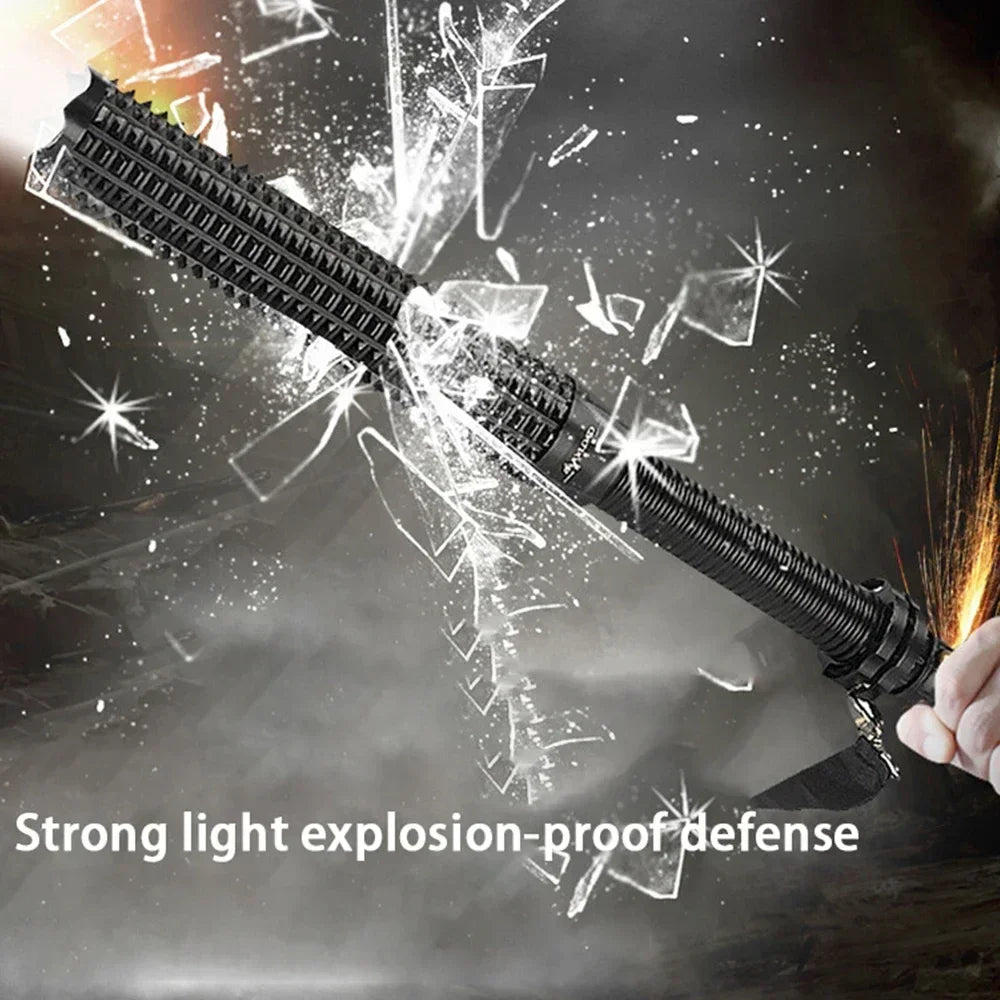 Baseball Bat LED Flashlight  Super Bright Self Defense Mace