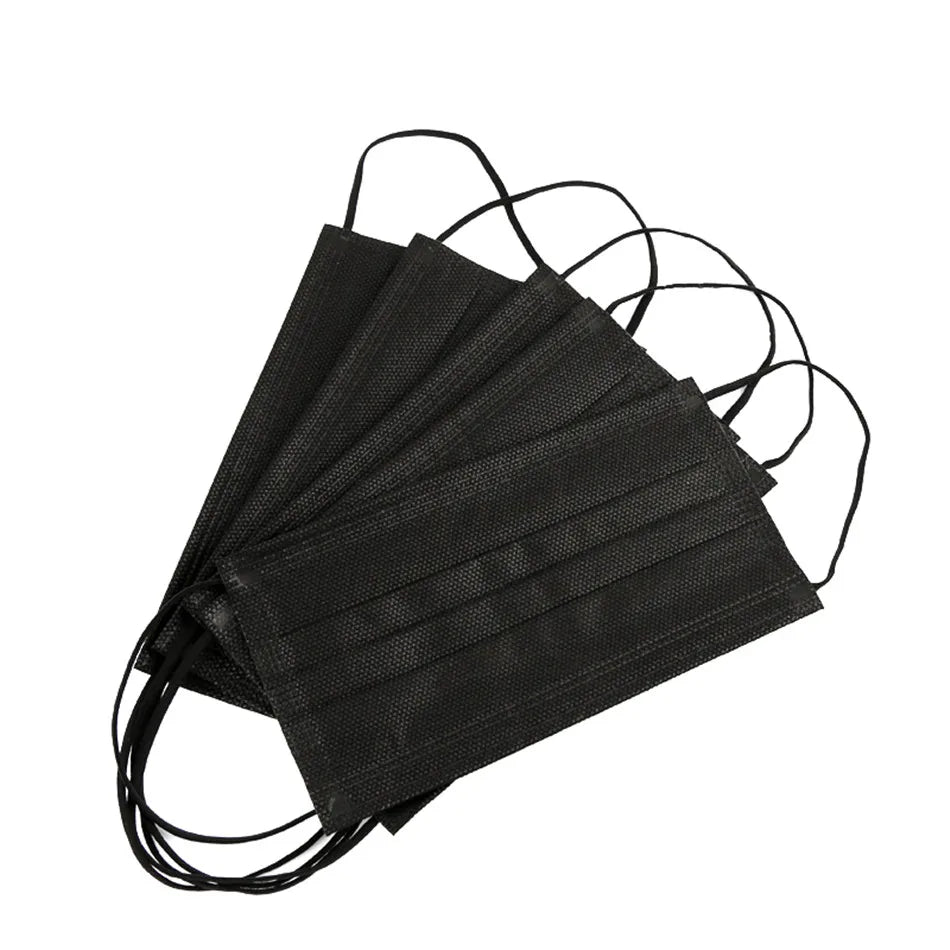 10-600pcs mask Disposable black face masks